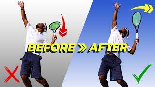 How To Generate EFFORTLESS POWER On The Tennis SERVE In 3 Steps