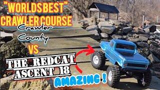 Redcat Ascent 18 First stock run at Crawler County Crawler Course! 100$ MICRO BEAST!!!