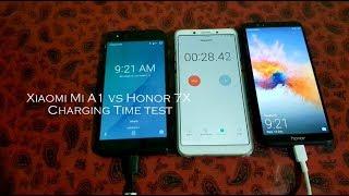 Xiaomi Mi A1 vs Honor 7X Charging Test Comparison