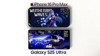 Galaxy S25 Ultra vs iPhone 16 Pro Max in Genshin Impact & Wuthering Waves | Gaming FPS Test.