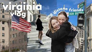 VLOG  my first time in America, Virginia & surprising long distance bestie | Sissel