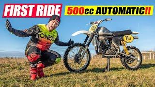 Riding an AUTOMATIC 500cc 2 Stroke Dirt Bike!