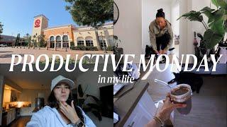 MONDAY WORK DAY VLOG: what i eat in a day in a caloric deficit & my fitness routine