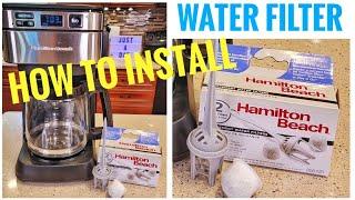 ADD WATER FILTER Hamilton Beach 12 Cup Coffee Maker Front Access 46310