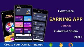 Create Earning App in Android Studio | Part - 1 | Android Reward App Tutorial