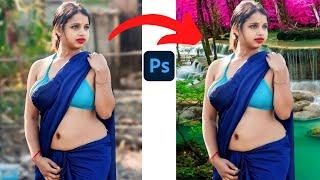 Photoshop basic tutorial : How to change background and add new in photoshop