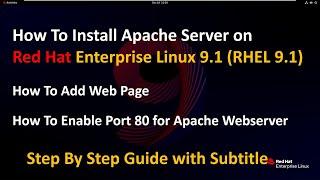 How to install Apache on Red Hat Enterprise Linux 9.1 (RHEL 9.1) !! Add Website !! Updated 2023 !!