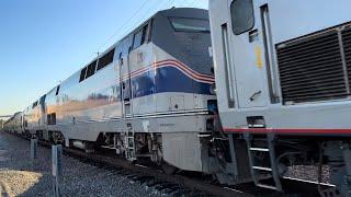 Amtrak 164 trails second on a Southwest Chief passing Riverside