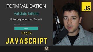 JavaScript Form Validation using Regular Expression for validating only letters