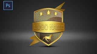 Photoshop Tutorial |  Logo Design shield | ( Sahak Graphics )