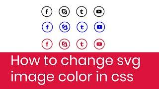 How to change svg image color in css| How to change svg image color on-mouse hover in css