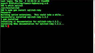 Installing sqlite3-ruby via rubygems