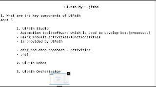 Key Components of UiPath | UiPath Interview question | What are the key components of UiPath explain