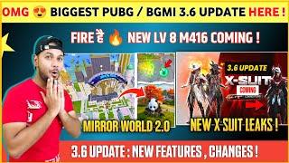 BIG CHANGES  New X Suit | New M416 Coming | Bgmi 3.6 Update Leaks & Features | Bgmi New Update