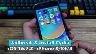 Jailbreak ROOTFUL  & Install Cydia iOS 16.7.2 iPhone X/8+8/ On Windows Without USB