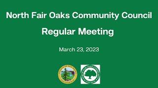 North Fair Oaks Community Council March 23, 2023