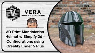 3D Print Mandalorian Helmet w Simplify 3d - Configurations using Creality Ender 5 Plus