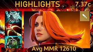 ⭐ 7.37c Focus Lina |K+A-D - 27 KP - 64%| Carry Highlights - Dota 2 Top MMR