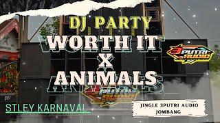 DJ WORTH IT  X ANIMALS STYLE KARNAVAL MARADIZE NGUKTERBARU 2024‼️ JINGLE 3PUTRI AUDIO JOMBANG