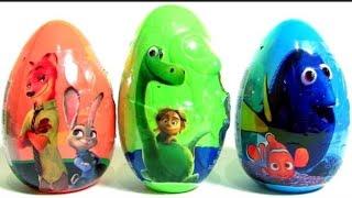 Giant Eggs Zootopia Finding Dory Disney Giant Good Dinosaur Blind Bags Kinder Pets Zootropolis ｡◕‿◕｡