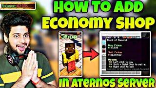 How To Add Money And Shop in Aternos Server | Economy Shop Gui Plugin Aternos | EssentialsX Plugin