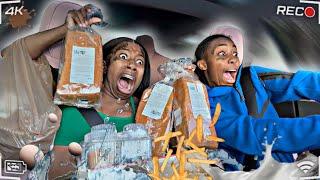 DRIVING SUPER CRAZY WITH CAR FULL OF GROCERIES ! * HILARIOUS *