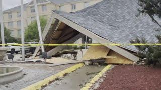 Hotel destroyed by possible tornado in Texas