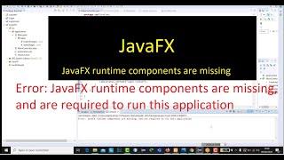 [SOLVED] Error: JavaFX runtime components are missing, and are required to run this application