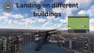 (Trying) Landing on different buildings with the Dune Ornithopter MSFS Flight Simulator