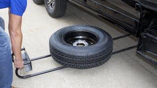 BAL Hide-A-Spare Eliminates Unsightly Spare Tire from Bumper of RV Camper Trailer