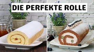 DIE PERFEKTE BISKUITROULADE - BESONDERS FLAUMIG - BISKUITROLLE KLASSISCH ODER MIT MASCARPONECREME