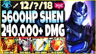 Our New Meta 5600+Hp Shen Season 13 Build BROKE with 240.000+ TOTAL DMG  LoL Top Shen s13 Gameplay