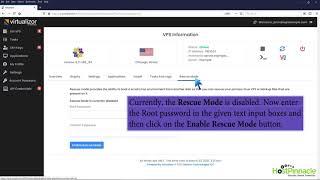 How to Boot VPS in Rescue Mode Using Virtualizor   HostPinnacle