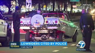 Lowrider drivers cited by police after sideshow in Van Nuys I ABC7