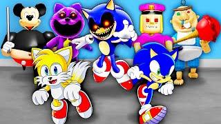 Sonic & Tails Escape Sonic.Exe Prison, Police Family, Bobby's Daycare + More!