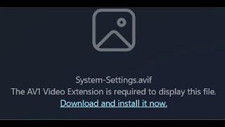 Fix Error The AV1 Video Extension Is Required To Display This File When Opening Any Photo Windows PC