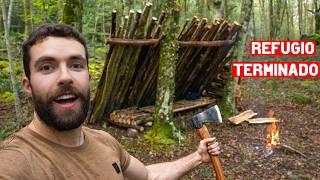 Termino el REFUGIO del CAMPAMENTO BUSHCRAFT - EP2