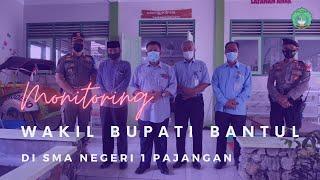 MONITORING DAN EVALUASI PELAKSANAAN PTM TERBATAS DI SMAN 1 PAJANGAN OLEH WAKIL BUPATI BANTUL