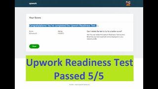 Upwork Readiness Test Answers Results 2022