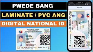 PWEDE BANG LAMINATE OR PVC CARD ANG DIGITAL NATIONAL ID | HR LEAH G.