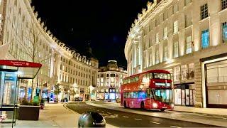 London’s 2021| Walking Regent Street at Night | Heart of Business Central London