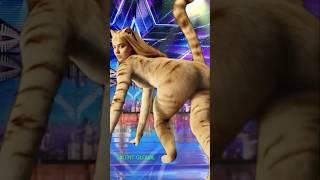 Simon shocked with girl in cat | America’s got talent #agt #talent #americasgottalent