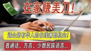 「網路賺錢」重磅！衆多適合華人的AI語言類工作機會：普通話、客家話、閩東話、苗語、彝語、藏語... | 不限地點，內地、港澳颱和海外都可以申請！