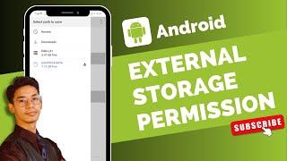 External Storage Permission in Android - EASY STEPS