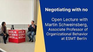 ESMT Open Lecture: Negotiating with no