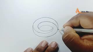 How to draw Optical illusion Impossible oval #art #creative #opticalillusion