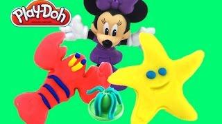 Набор пластилина Плей до лепим морских животных  Play doh Beach creations bucket