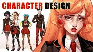 CHARACTER DESIGN - Intuitive approach // 5 characters full process // Gloamingvale