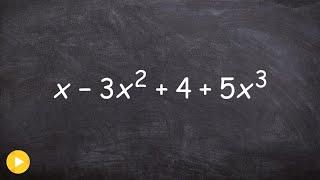 Leading coefficient and degree of a polynomial