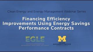 Financing Efficiency Improvements Using Energy Savings Performance Contracts | Webinar Series